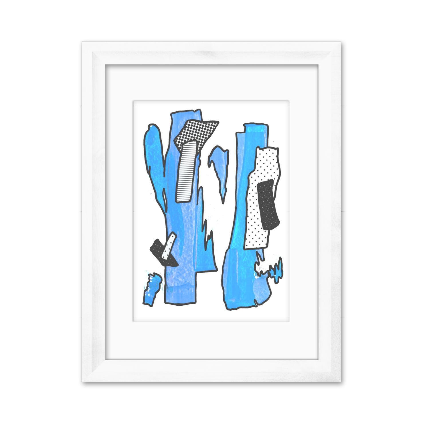 Grey Fill Area with black and white snipets of different patterns