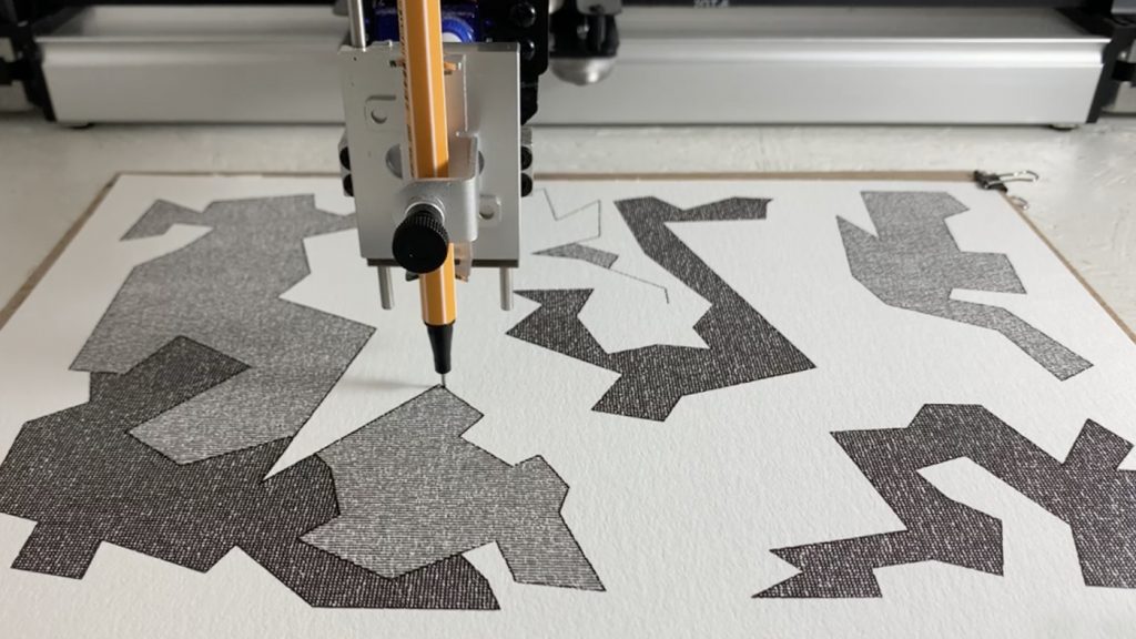 Penplot Karlsruhe AxiDraw V2 Live Drawing Sessions on Twitch @blocknde